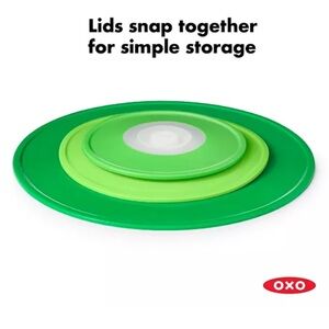 🎉2 for $22 🎉 OXO Green Silicone Lid Trio